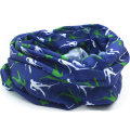 Custom Made Customized Logo Printed Blue Polyester Promotion Multipurpose Buff Headband